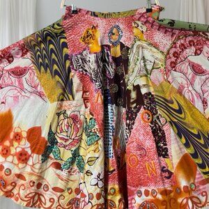 VTG~ LAPIS~ Full Circle Embellished Beads & Sequins WEARABLE ART Skirt~Size S